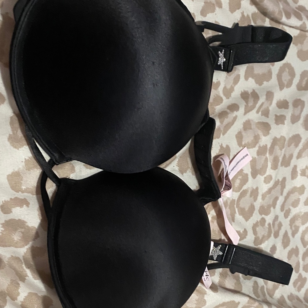 Victoria's Secret Black Bra with Pink Accents